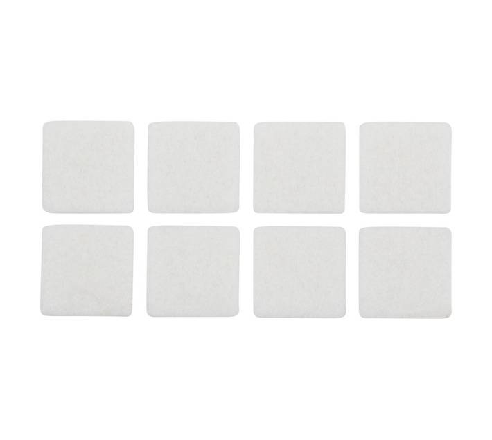 Safe Top Adhesive Felt Pads Square - White (25 x 25mm x 8 Pads)