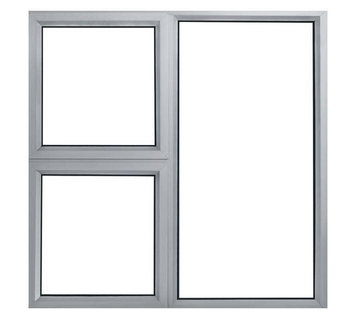 Prestige Top Hung Aluminium Window 2 Vents - Natural (1190 x 1190mm)
