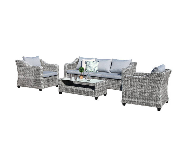 Design House 4 Piece Luzern Patio Set - Grey