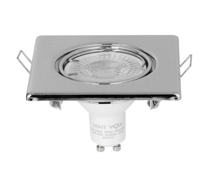 Lightworx GU10 Square Tilt Downlight