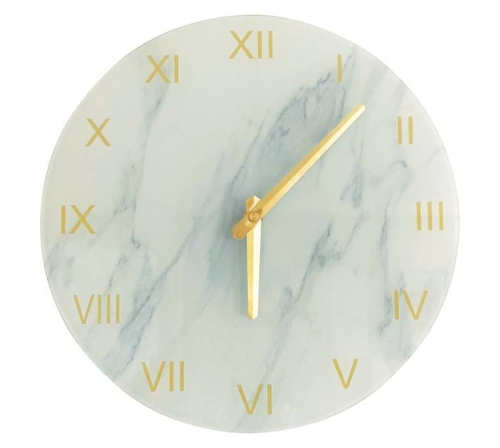 Design House Marble Clock - White (300mm)