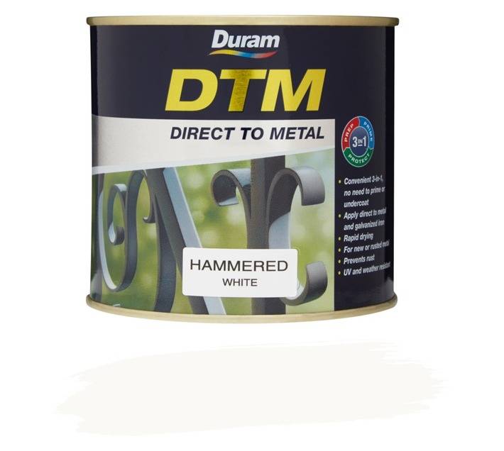 Duram DTM Hammered - White (500ml)