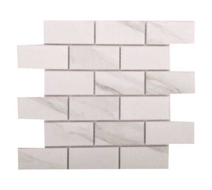 Douglas Jones Carrara Brick Porcelain Tile - White (290 x 295mm)