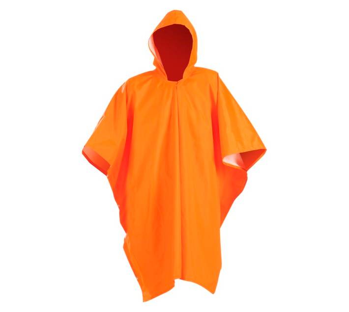 Poncho Rubberized 1 Size Fits All - Orange