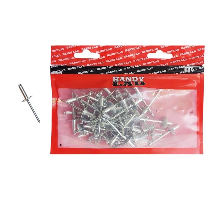 Rutherford 50 x Large Flange Aluminium Rivets (15 x 4.8mm)
