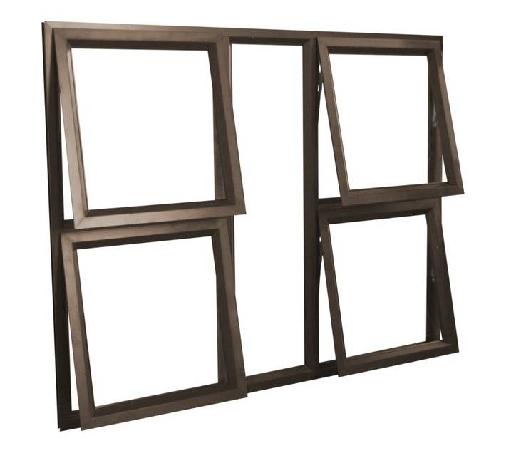 Kenzo 28mm S/Fix Aluminium Window - Bronze (1500 x 1200mm)