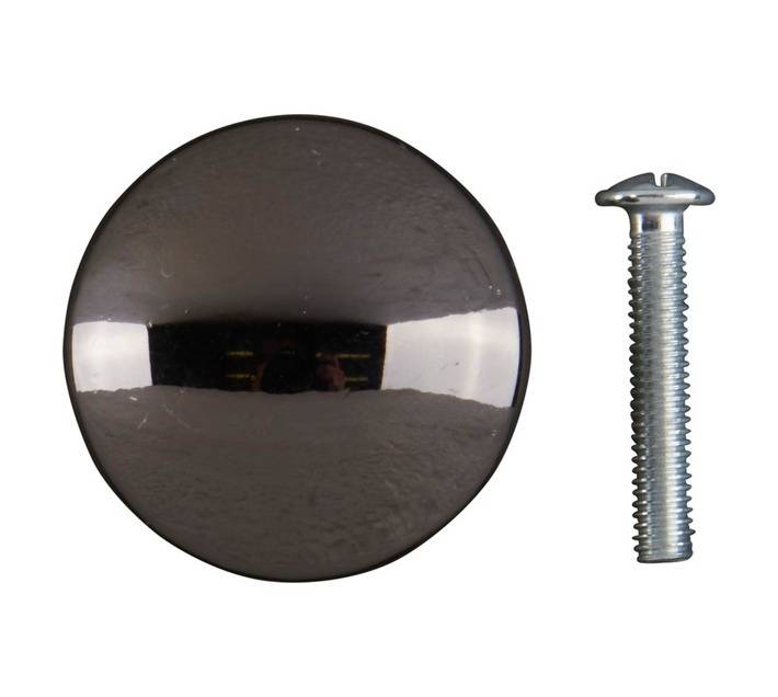 Home and Kitchen Mushroom Knob - Black Nickel (30 mm)