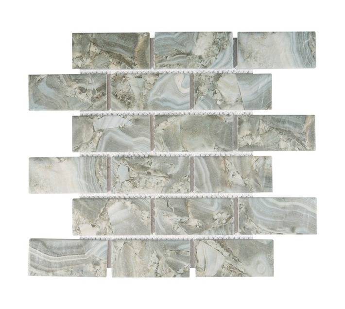 Falcon Tiling WPB-FT9504 Natural Marble Mix Mosaic Tile (295 x 45mm)