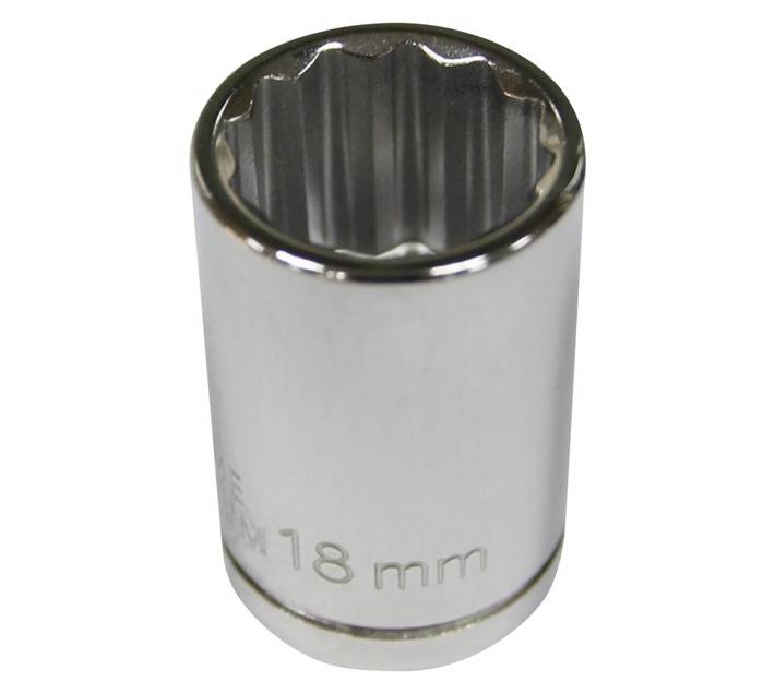 Mastercraft Â½" Drive 12 Point Socket (18mm)