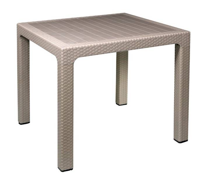 Gold Sun 1110/TA Protea Rattan Square Table - Taupe (850 x 850mm)