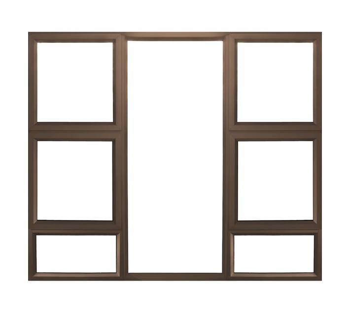 Kenzo 28mm S/Fix Aluminium Window - Bronze (1800 x 1200mm)