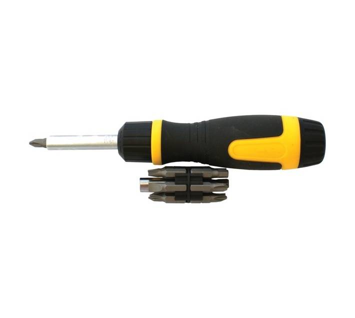 Tork Craft KT2675 13 in 1 Screwdriver Ratchet - Black/Yellow