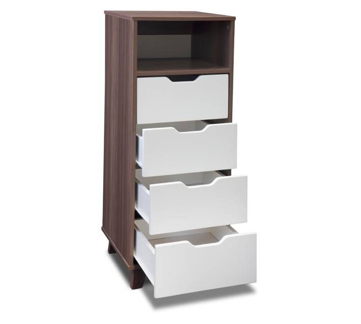 Home and Kitchen Tallboy Drawers - Walnut (450 x 450 x 1200mm)