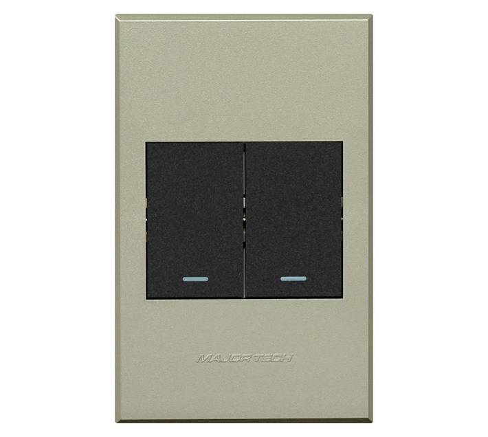 Veti 3 Series 2 Lever 2 Way Switch - Graphite/Titanium (100 x 50mm)
