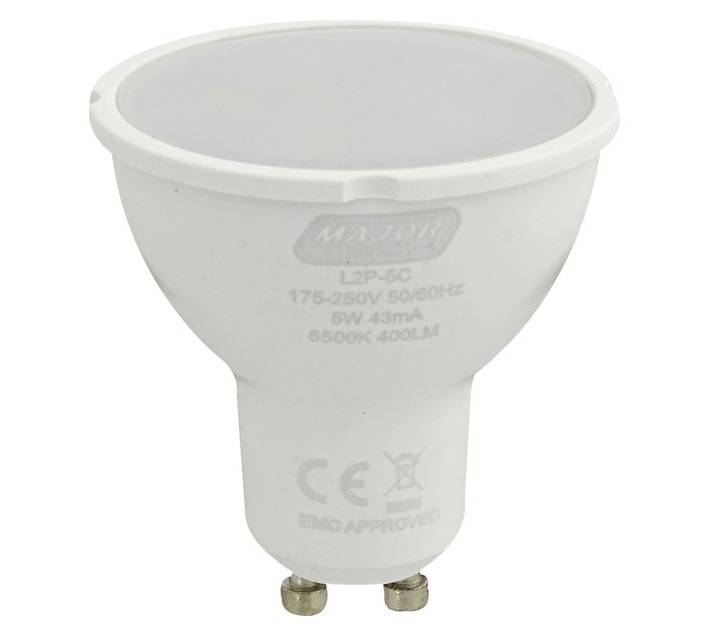 Major Tech GU10 LED Globe - Warm White (5W)