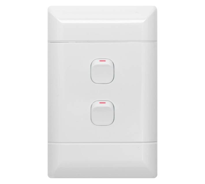 NEU 2 Lever 1 Way Switch - White