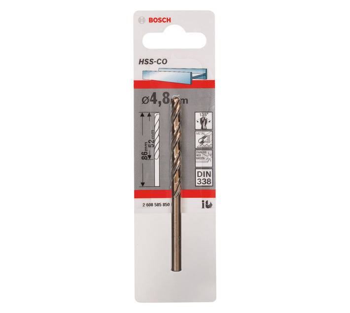 Bosch HSS 4.8 x 52 x 86mm Drill Bit