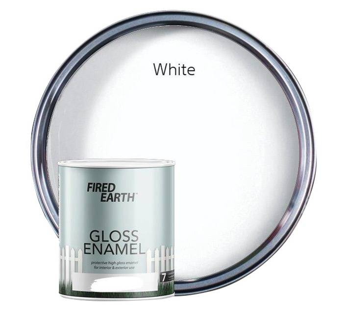 Fired Earth Gloss Enamel - White (1L)