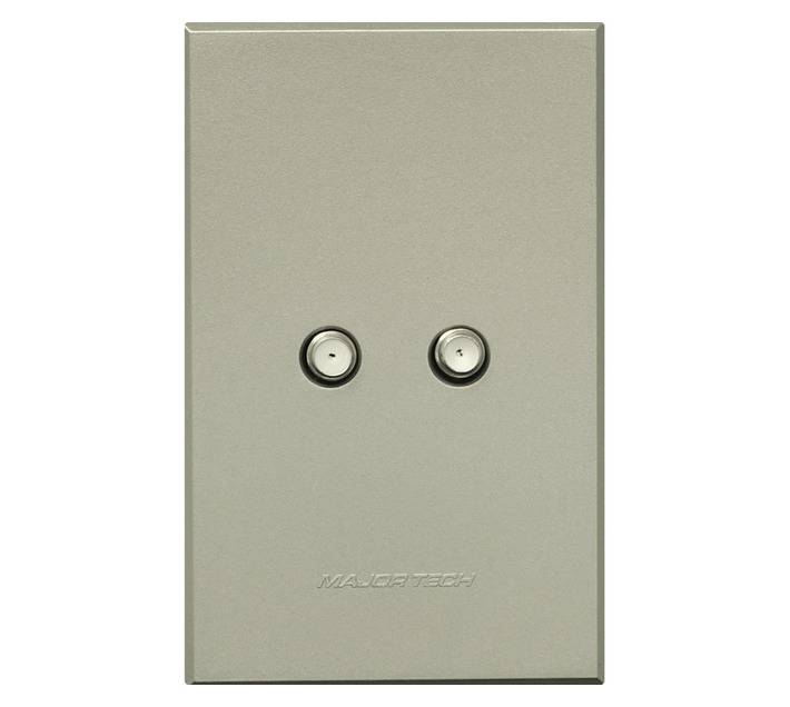 Veti Series 3 2 x Satellite Sockets - Titanium (100 x 50mm)