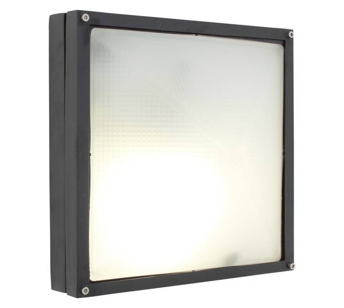 Eurolux Medium Plain Bulkhead Light - Black (60W)