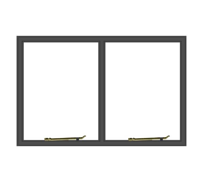 Five Point Steel NE7 Steel Window Frame - Grey Oxide (1022 x 658mm)