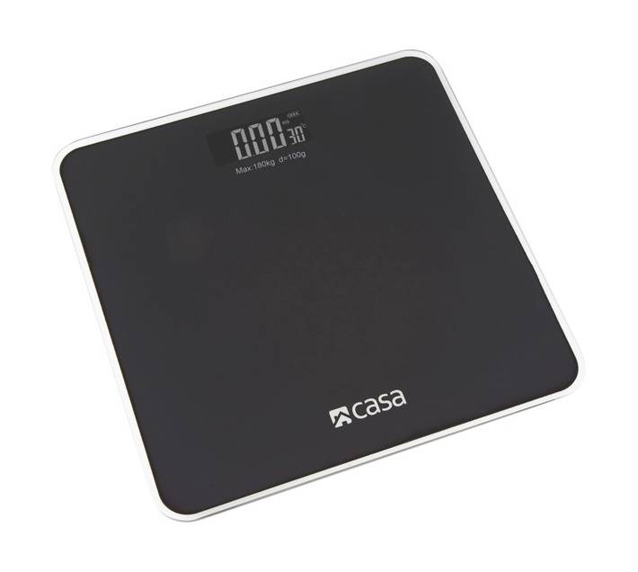 Casa Square Sparkle Nero Electronic Glass Scale - Black (335 x 328 x 45mm)
