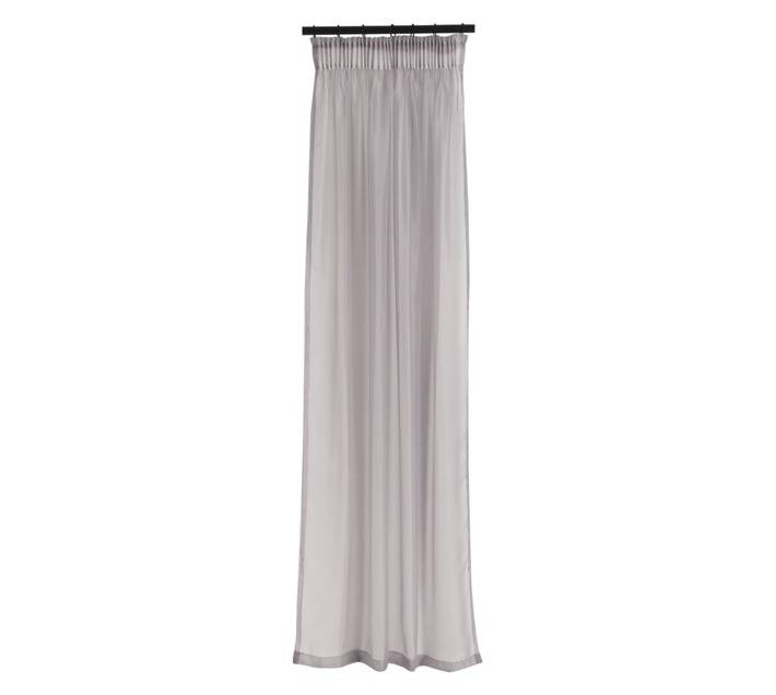 Kubu Textiles Voile Plain Taped Curtain - White (2500 x 2180mm)