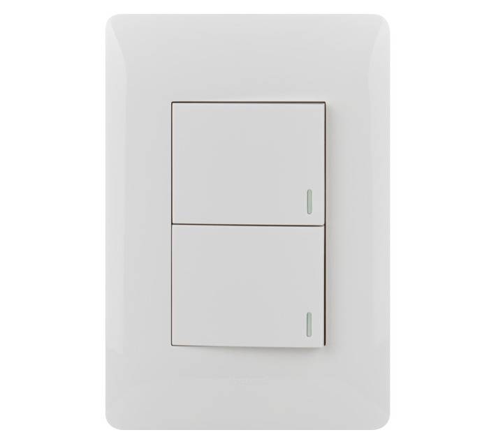 Ysalis 2-Lever 2-Way 4x2 Switches - White