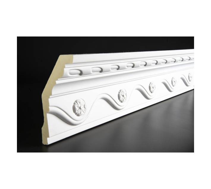 Upper Edge Swirl Polyurethane Cornice (2400 x 55 x 100mm)
