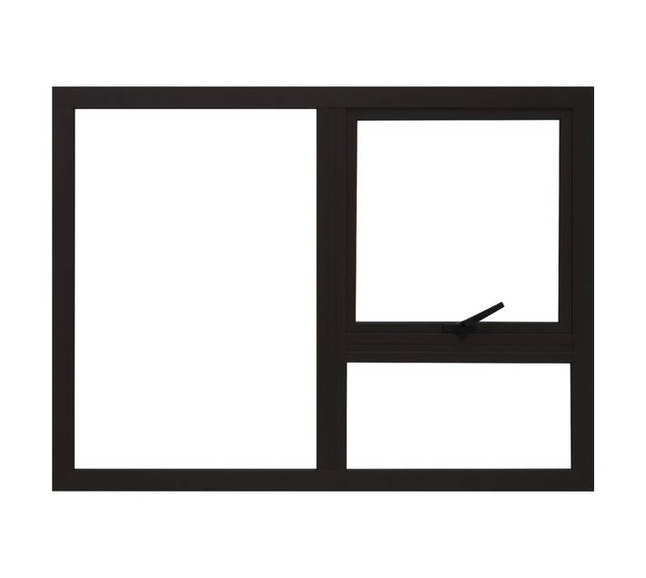 Prestige Top Hung 1v Aluminium Window - Bronze (1200 x 900mm)