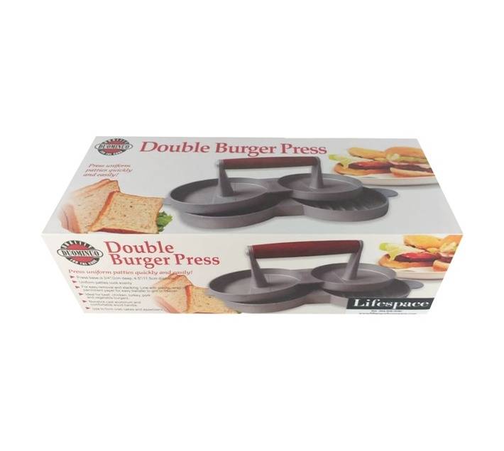 Lifespace Quality Double Burger Press - Grey (283 x 120 x 85mm)
