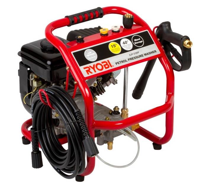 Ryobi High Pressure Washer Petrol 2.9HP 100bar 6L/min 4-stroke - Red (94CC)