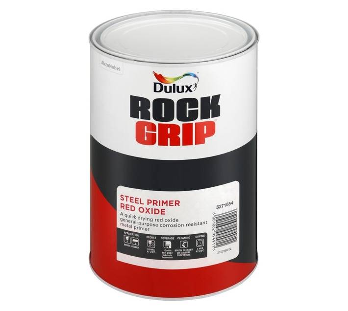 Dulux Rockgrip Steel Primer - Red Oxide (5L)