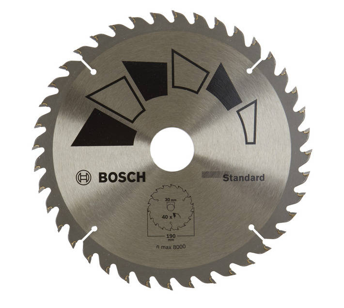 Bosch 40t Circular Saw Blade (190mm)