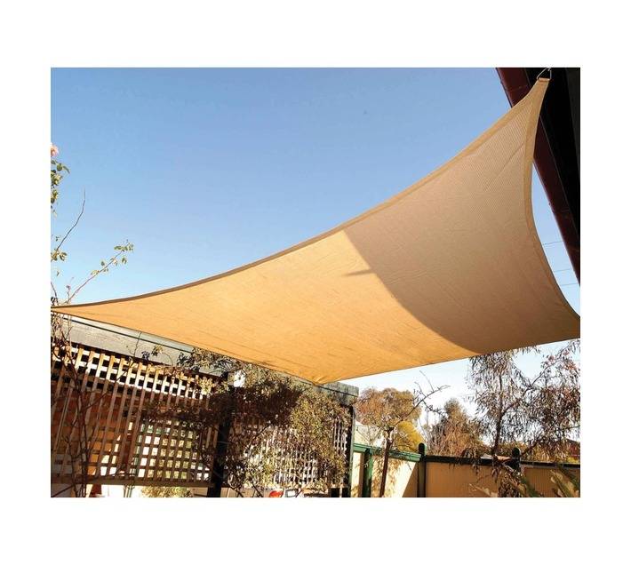 Kalahari Rectangle Shade Sail - Sand (5000 x 3000mm)