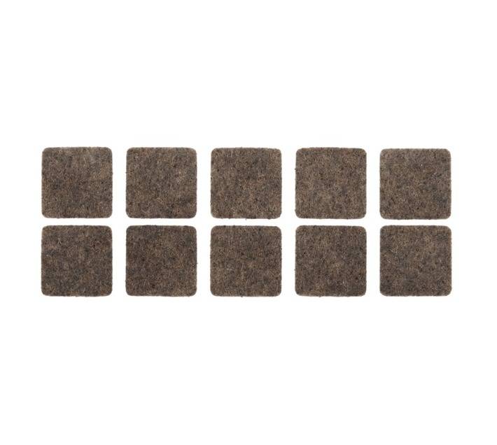 Safe Top Adhesive Felt Pads Square - Brown (20 x 20mm x 10 Pads)
