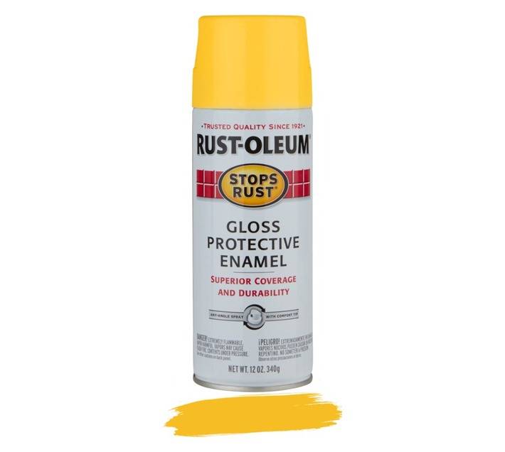 Rust-Oleum Spray Paint Stops Rust Enamel Gloss - Sunburst Yellow (340g)