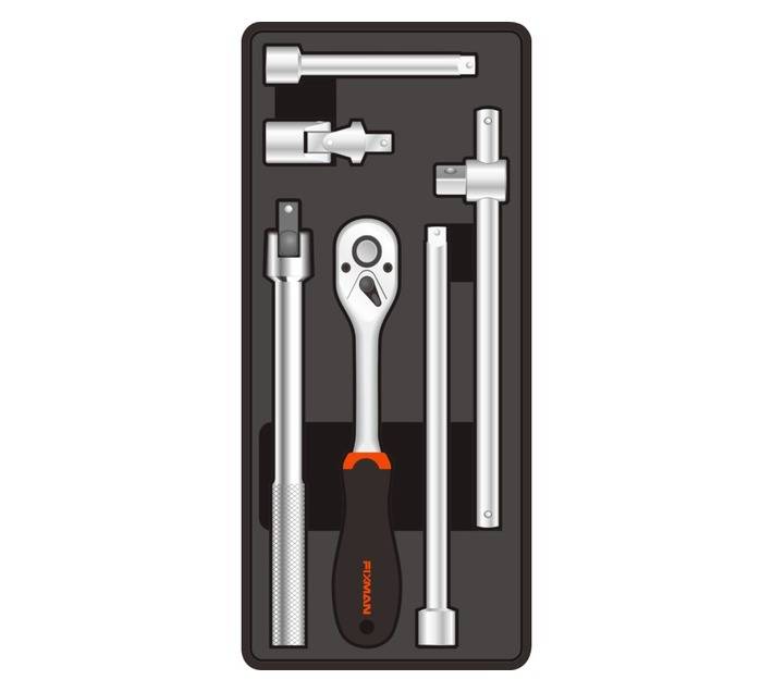 Fixman 6 Piece Socket and Ratchet Set