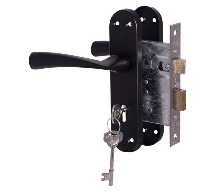 Yale Dritta 3 Lever Door Lock Set - Black