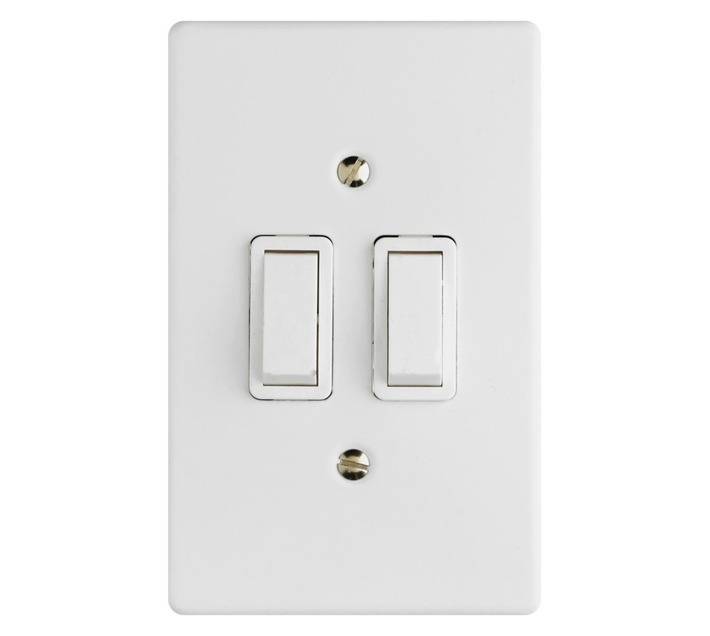Crabtree 2-Lever 1-Way Complete Switch (4x2)