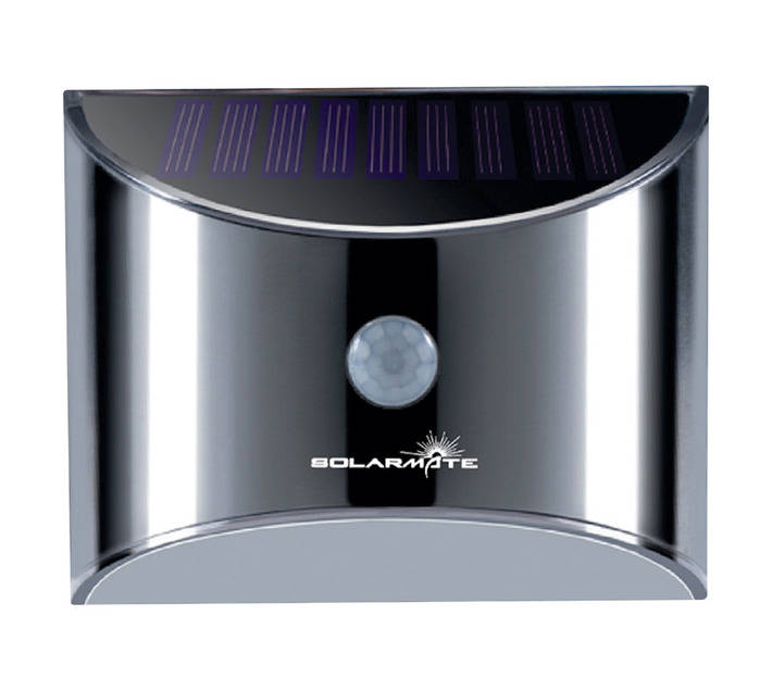 Solarmate Solar LED Motion Sensor Wall Light - Silver