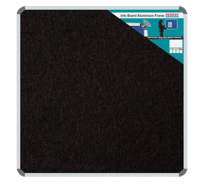 Parrot Products BD0752B Aluminium Frame Information Board - Black (1200 x 1200mm)