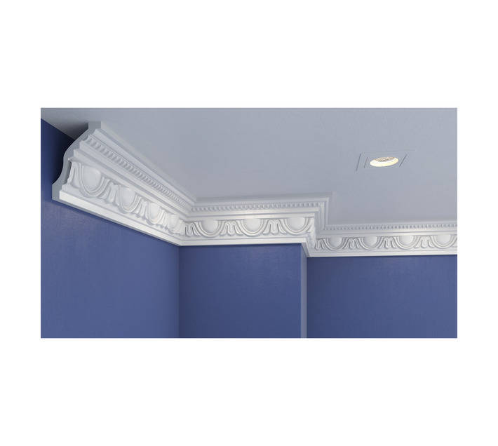 Upper Edge Rib Shell Polyurethane Cornice (2400 x 68 x 90mm)