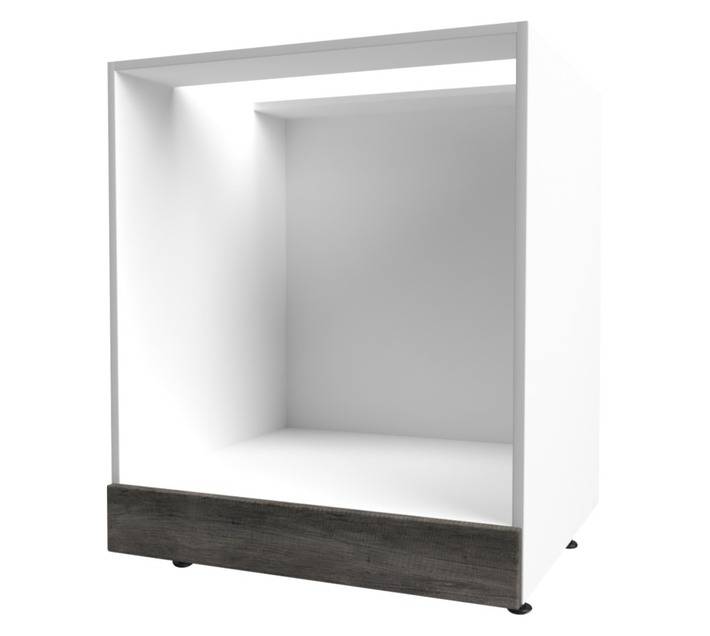 Home and Kitchen Base Unit Wrap Under Counter Oven Cabinet - Monument Oak (600mm)