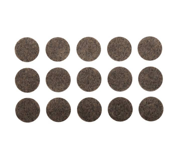 Safe Top Adhesive Felt Pads Round - Brown (16mm x 15 Pads)