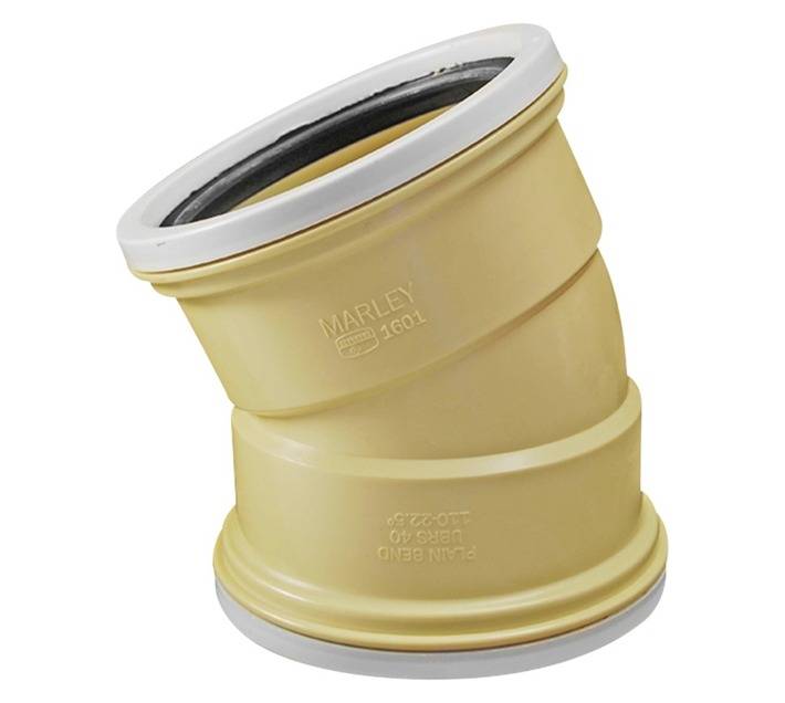 Marley Pipes Underground PVC Plain Bend Double Socket (110 x 1.5mm)