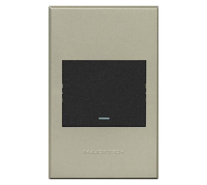 Veti 3 Series 1 Lever 1 Way Switch - Graphite/Titanium (100 x 50mm)
