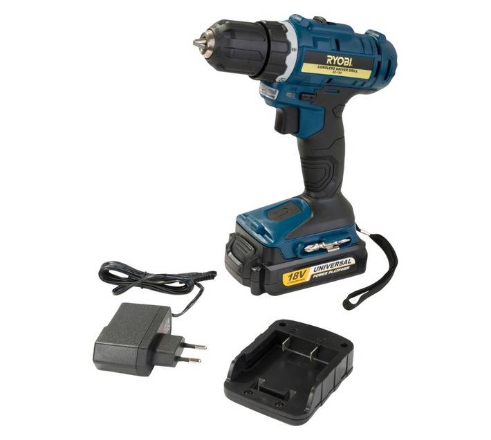 Ryobi 18V Li-ion Starter Kit Driver Drill 10mm (Includes Battery and Charger)