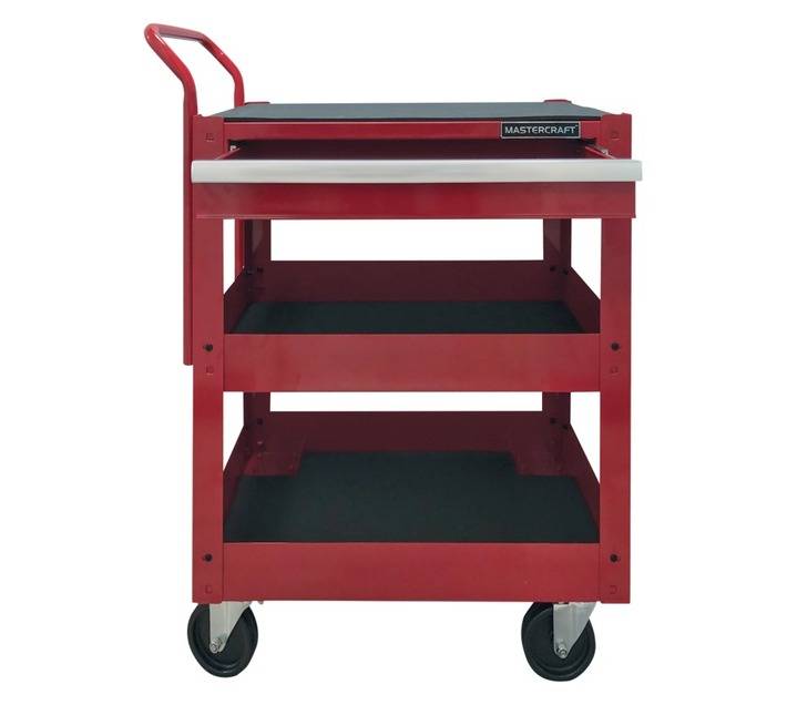 Mastercraft 1 Drawer Trolley Tool Box - Red