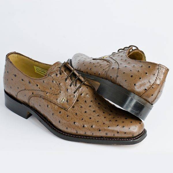CROCKETT & JONES OSTRICH EMU BROWN SHOES
